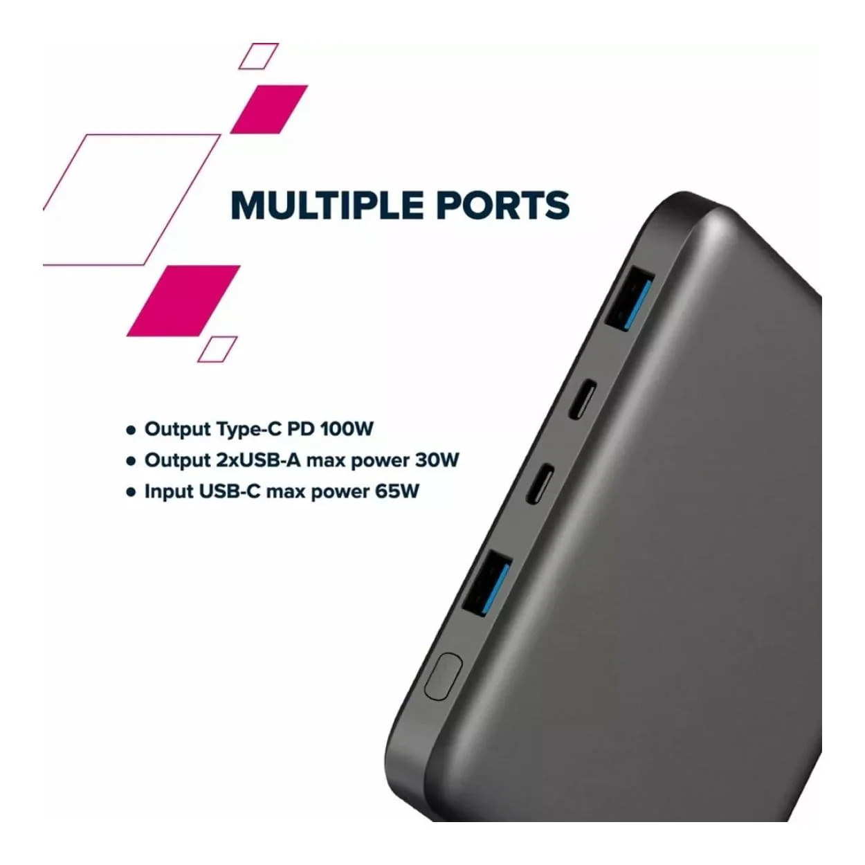 Canyon PB-2008 20000mAh LED Power Bank Dark Grey CNE-CPB2008DG - Image 12