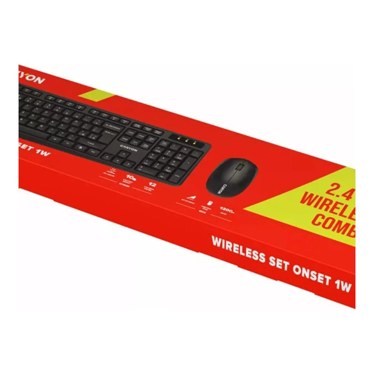 Canyon SET-W01 Wireless Keyboard and Mouse Combo Black CNE-HSETW01 - Image 2