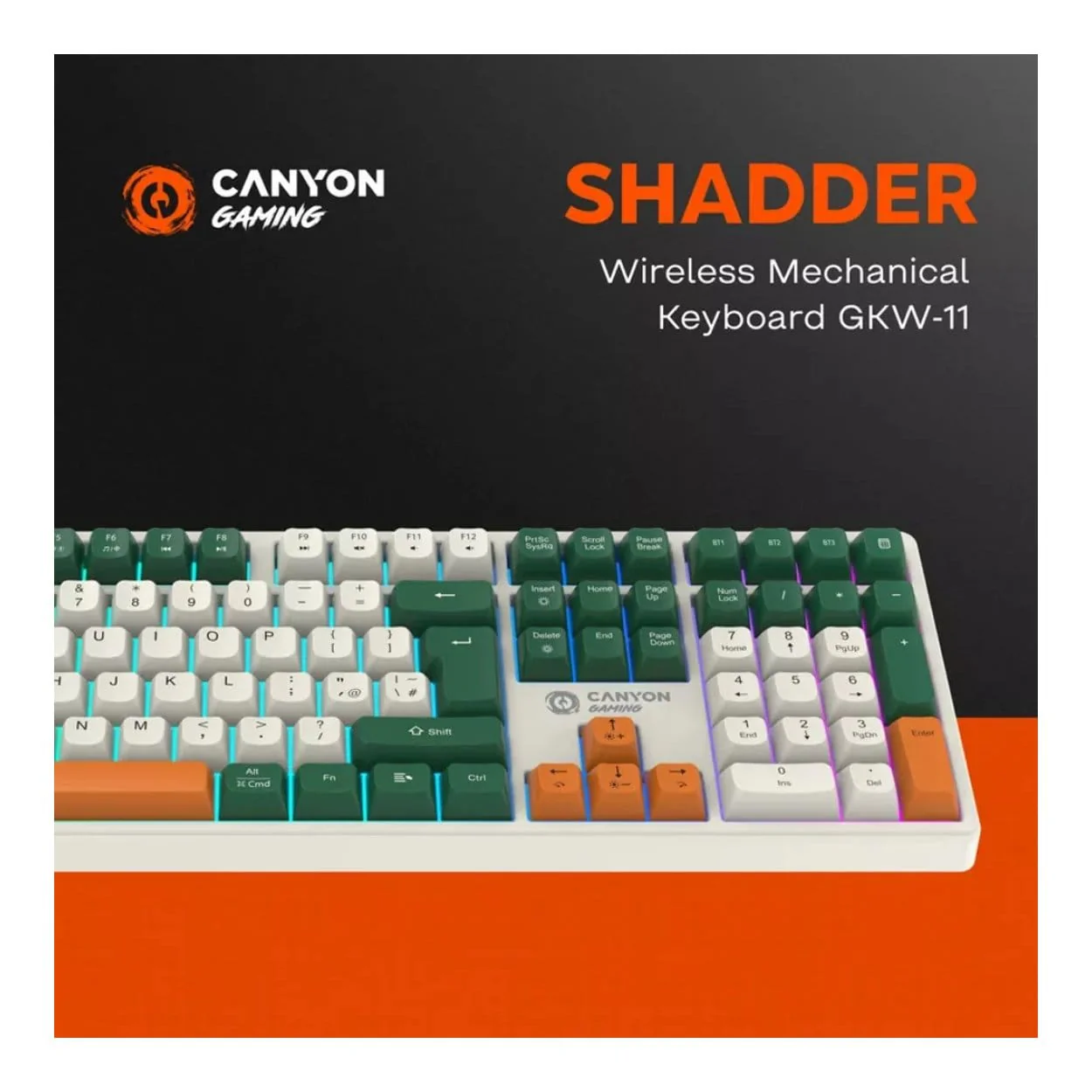 Canyon Shadder GKW-11RGB Wireless Keyboard White CND-SKBW11 - Image 12