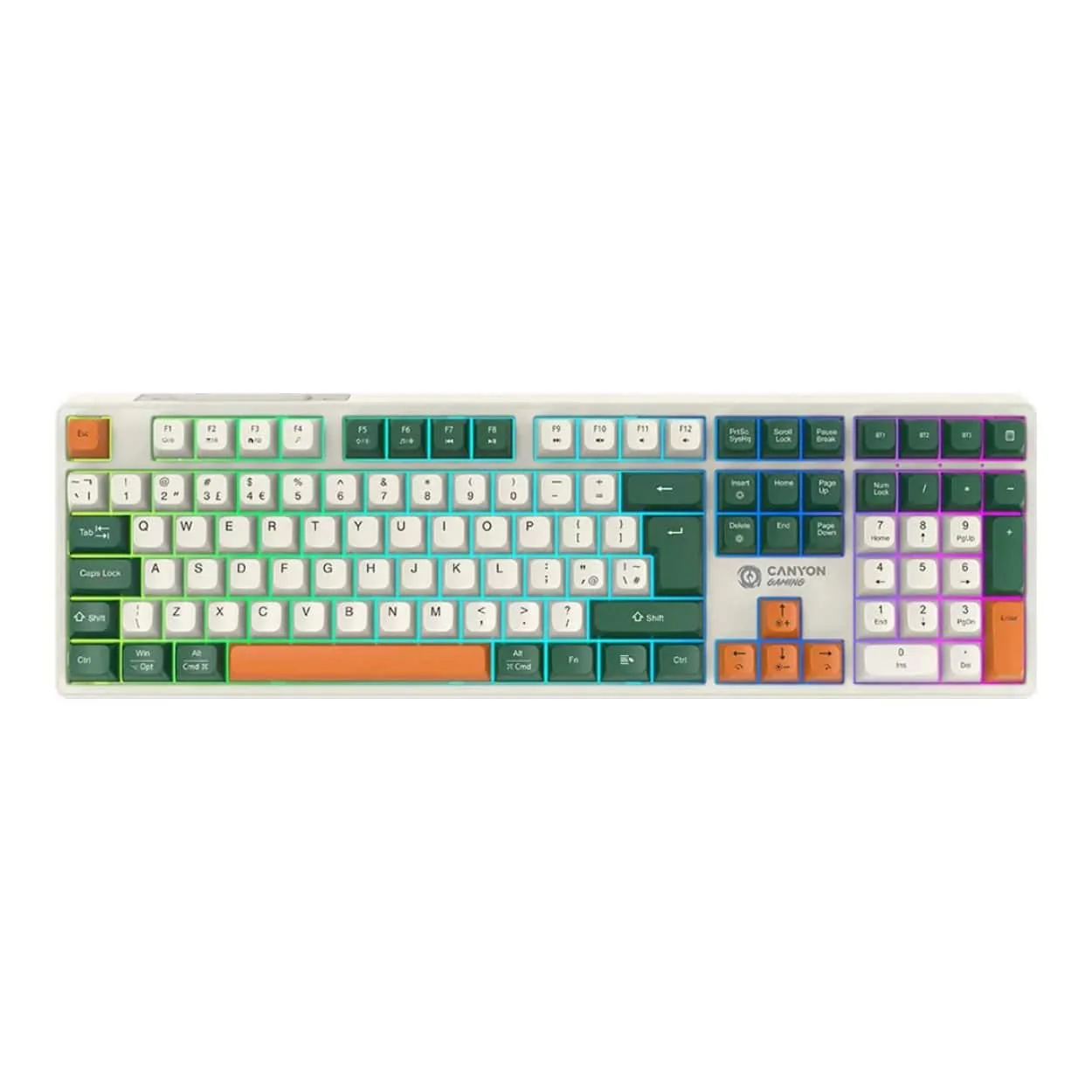 Canyon Shadder GKW-11RGB Wireless Keyboard White CND-SKBW11 - Image 2