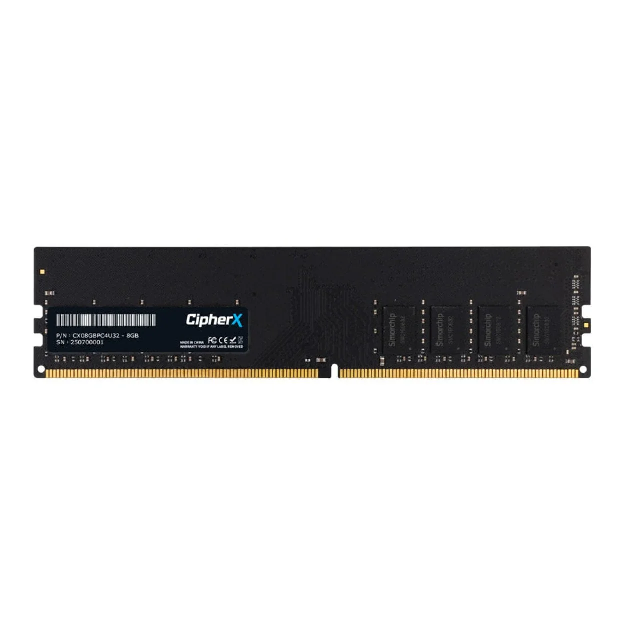CipherX CX08GBPC4U32 UDIMM Memory Module 8GB DDR4 3200MHz - Image 2