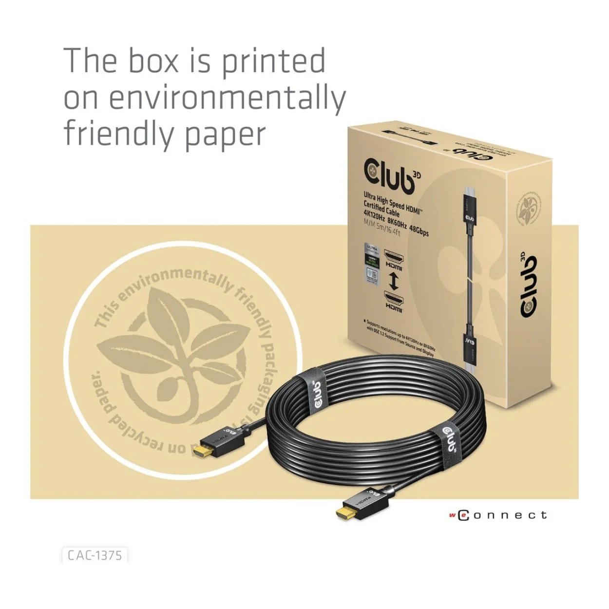 Club 3D 5m Ultra High Speed HDMI Certified Cable CAC-1375 - Image 4