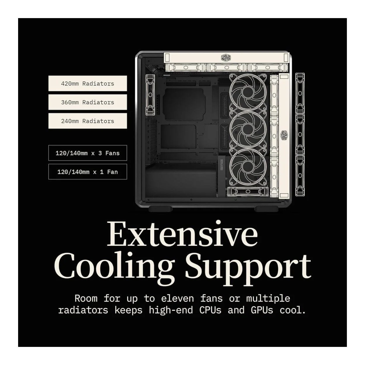 Cooler Master MasterFrame 600 Midi Tower PC Case Black MF600-KGNN-S00 - Image 11