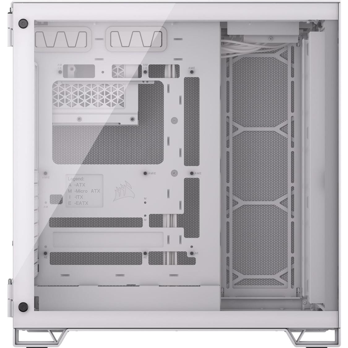 Corsair 6500D Airflow Tempered Glass ATX Dual Chamber Mid Tower Gaming PC Case - White CC-9011260-WW - Image 2