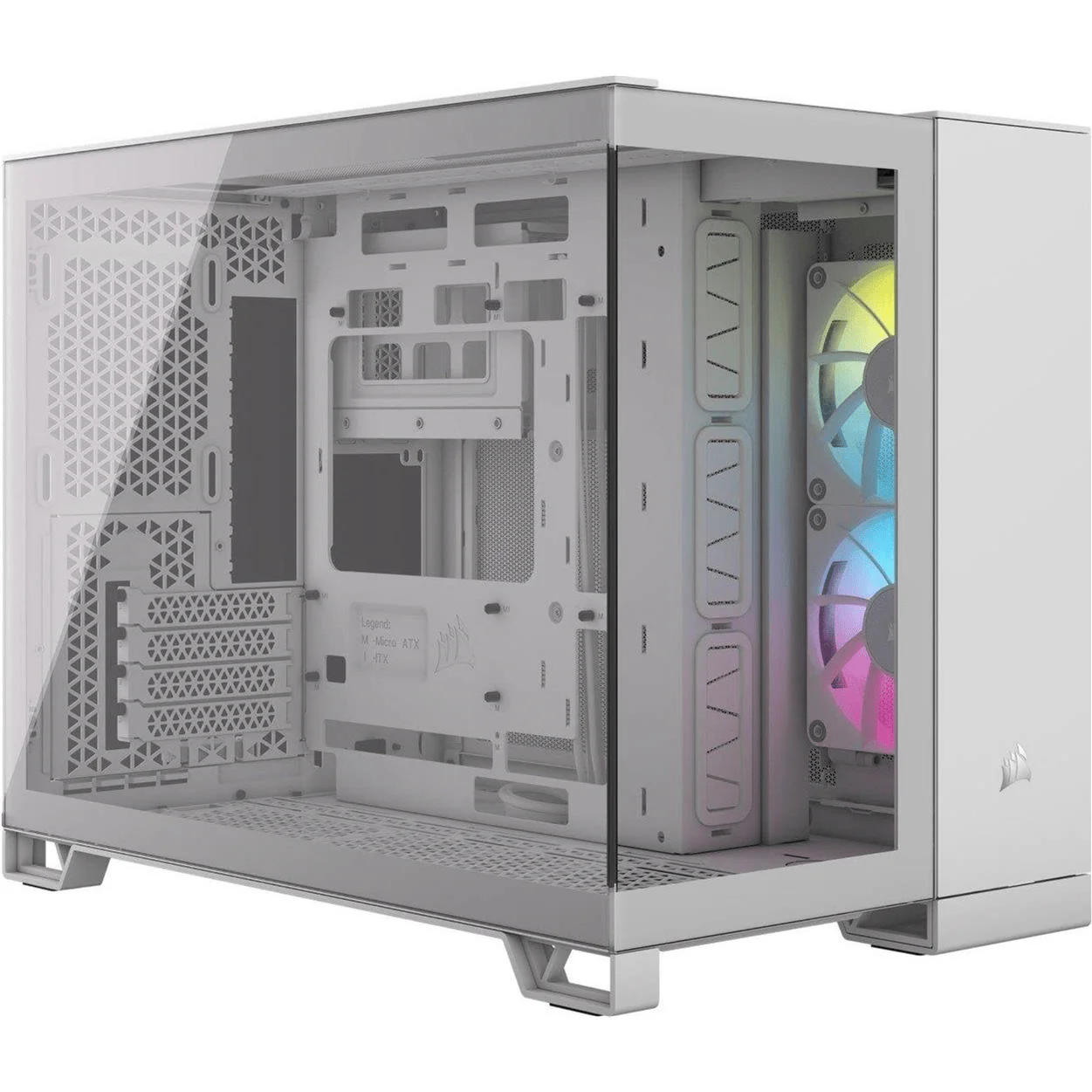 Corsair iCUE Link 2500X RGB Tempered Glass Steel Micro-ATX Mid-Tower Gaming PC Case - White CC-9011268-WW