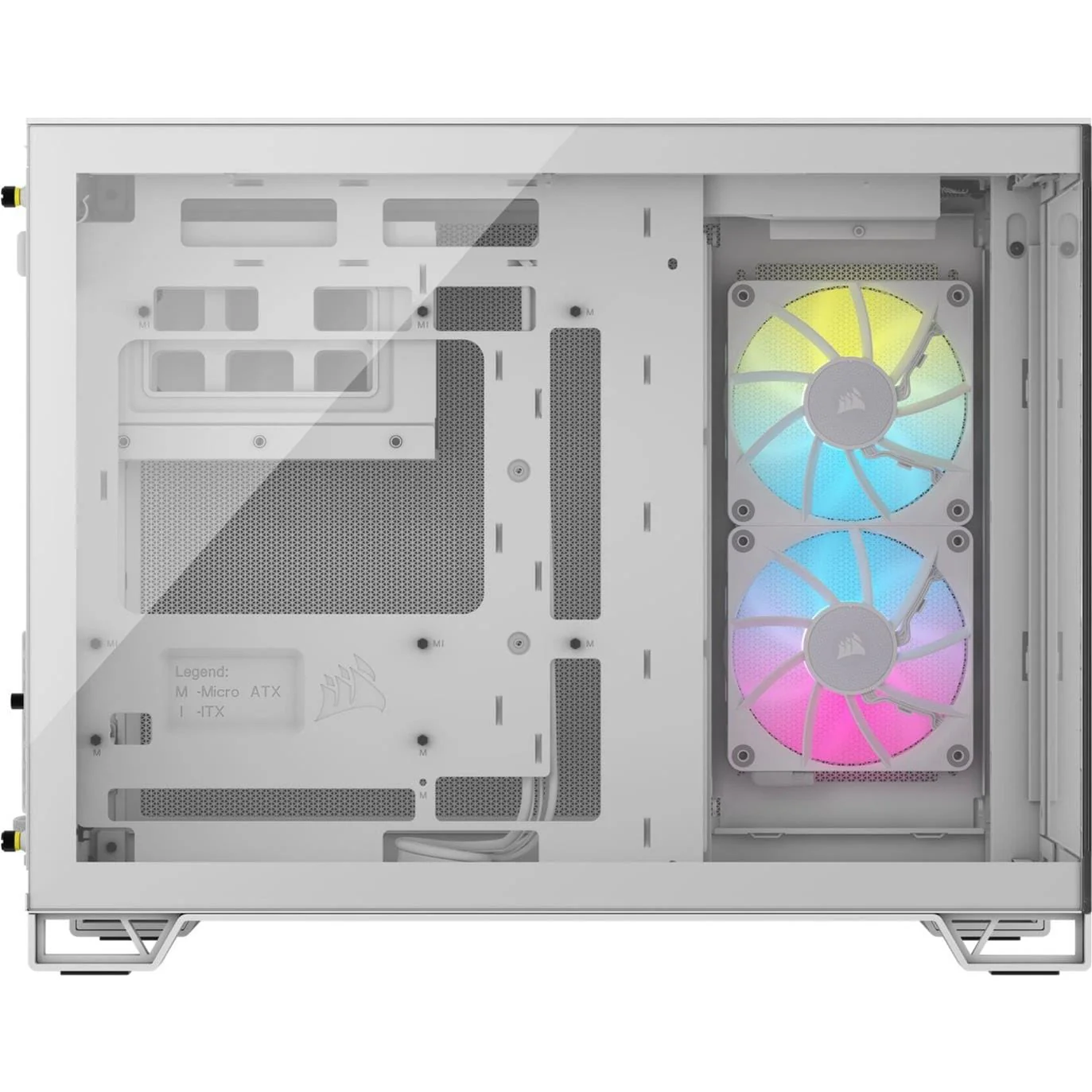 Corsair iCUE Link 2500X RGB Tempered Glass Steel Micro-ATX Mid-Tower Gaming PC Case - White CC-9011268-WW - Image 3