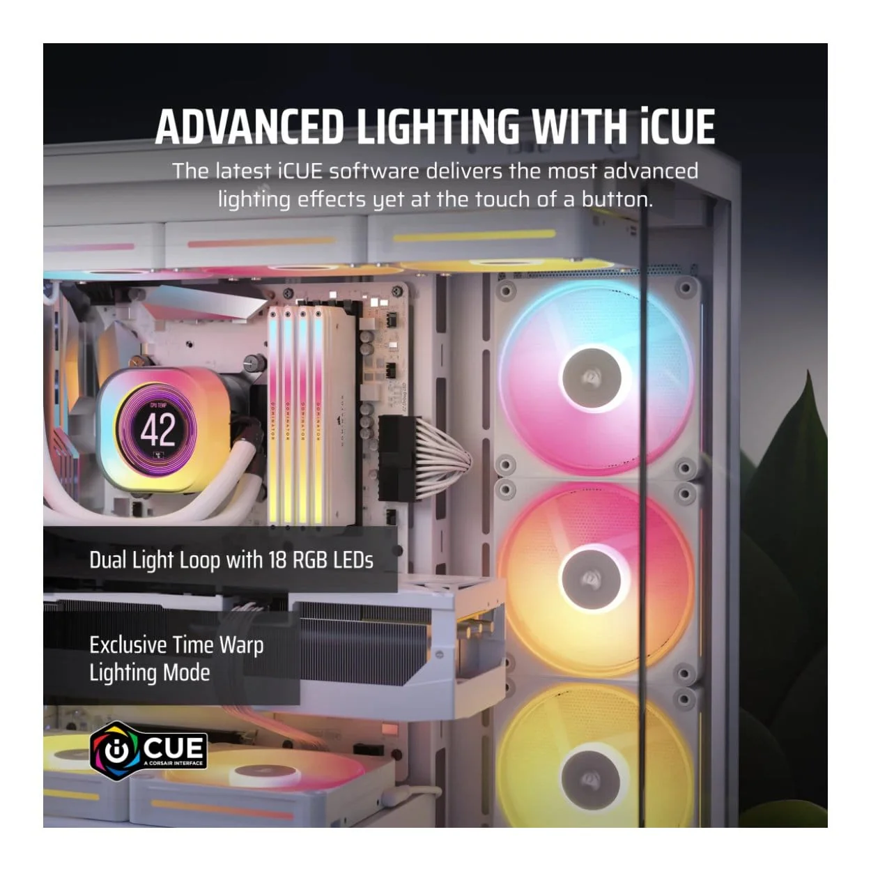 Corsair iCUE LINK LX120-R RGB 120mm PWM Reverse Fan Expansion - White CO-9051053-WW - Image 5