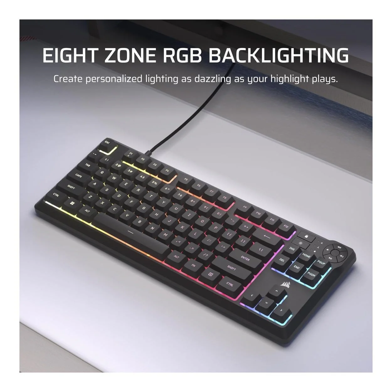 Corsair K55 CORE TKL RGB Wired Gaming Keyboard CH-9216065-NA - Image 6