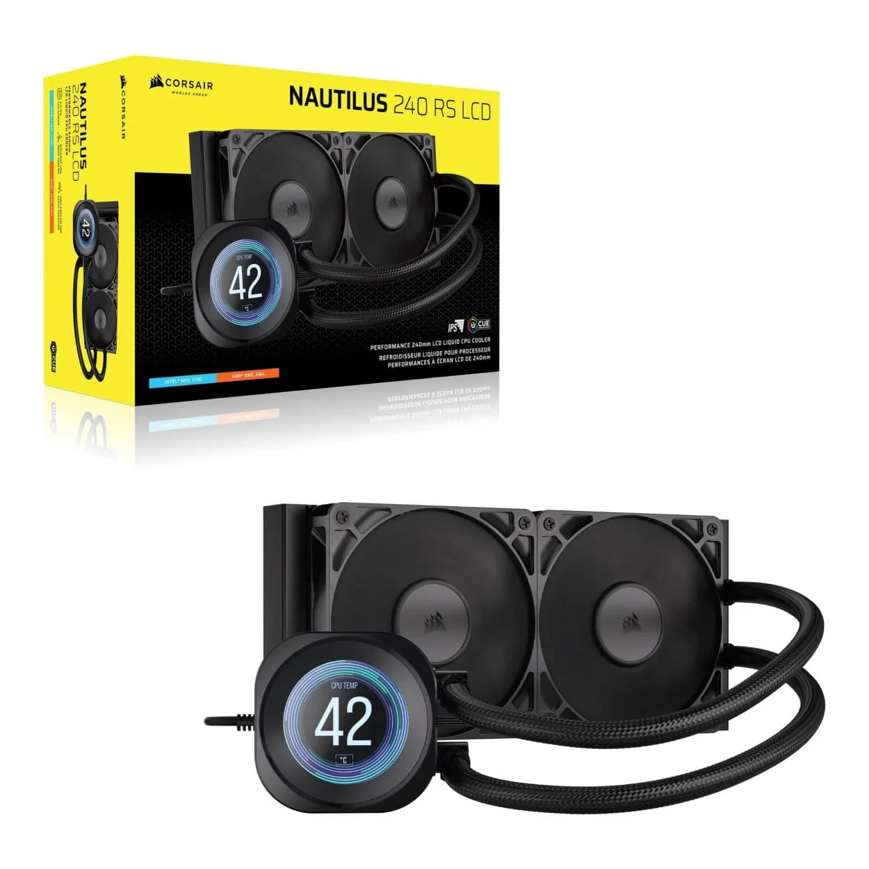 Corsair NAUTILUS 240 RS LCD AiO CPU Liquid Cooler CW-9061031-WW - Image 6