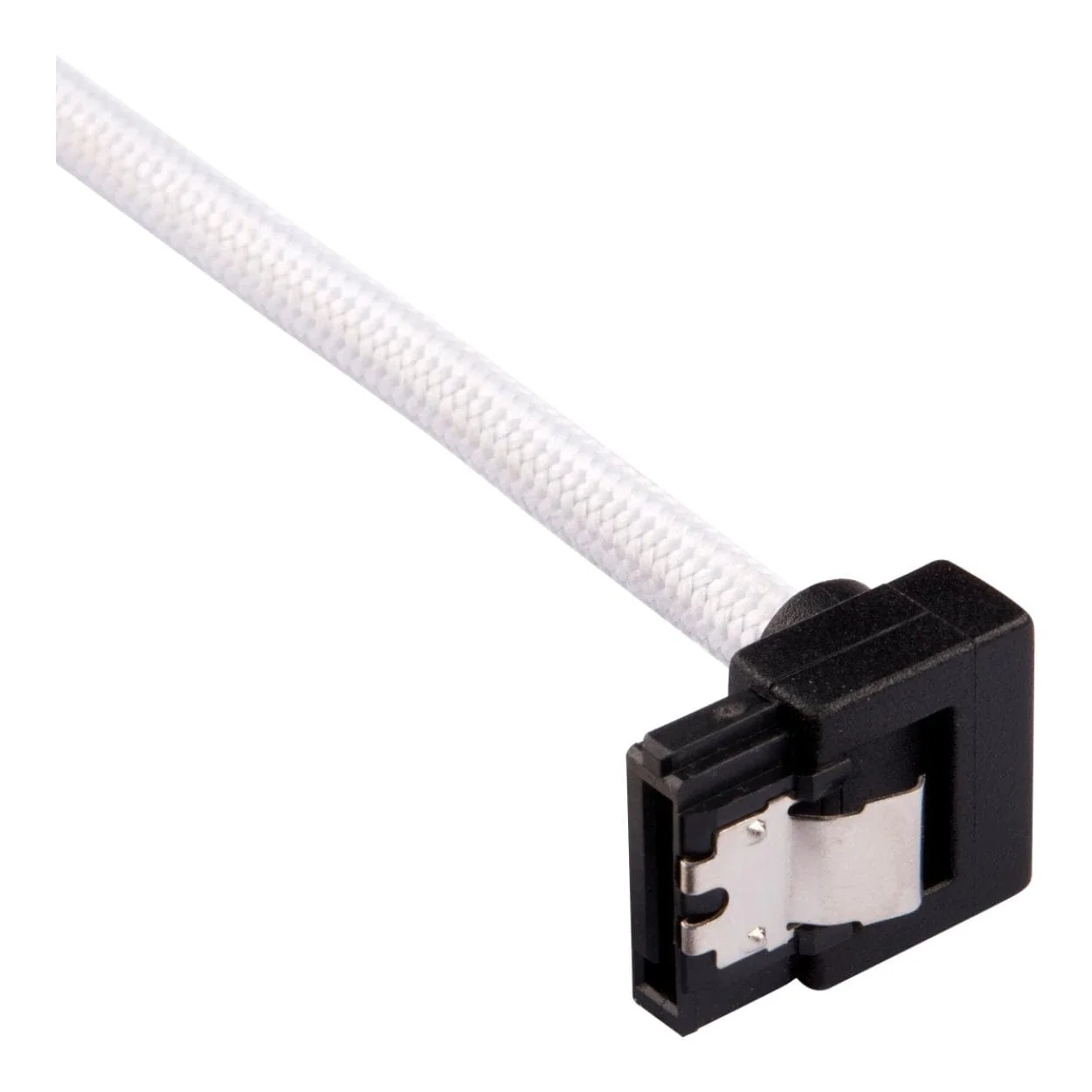 Corsair Premium Sleeved 90 Degree Connector SATA 6Gbps Cable 30cm White CC-8900279 - Image 3