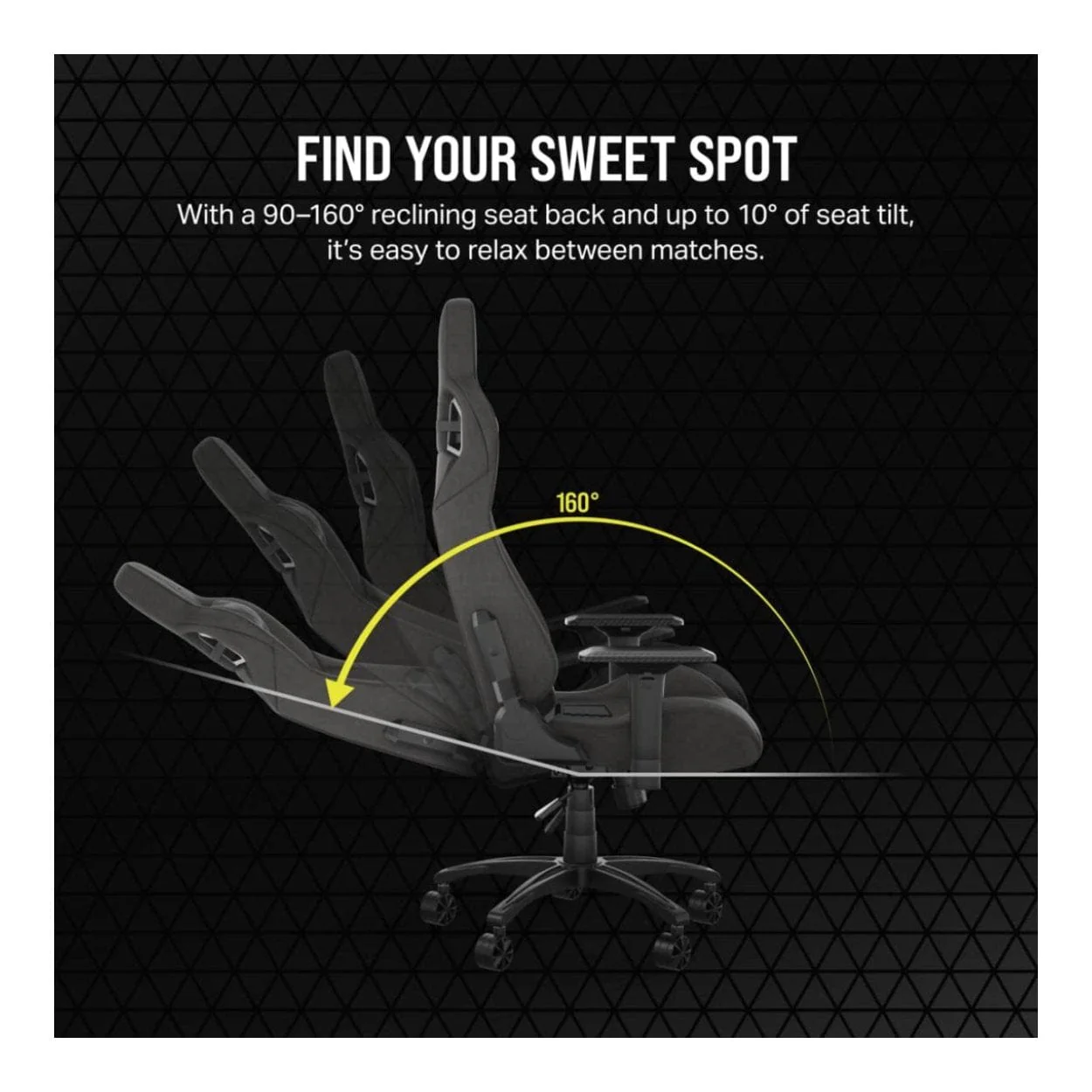 Corsair T3 RUSH Gaming Chair Charcoal CF-9010057-WW - Image 4