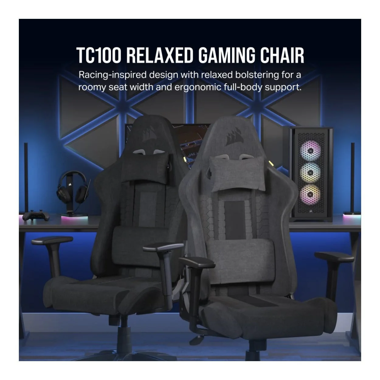 Corsair TC100 RELAXED Gaming Chair Black CF-9010052-WW - Image 12