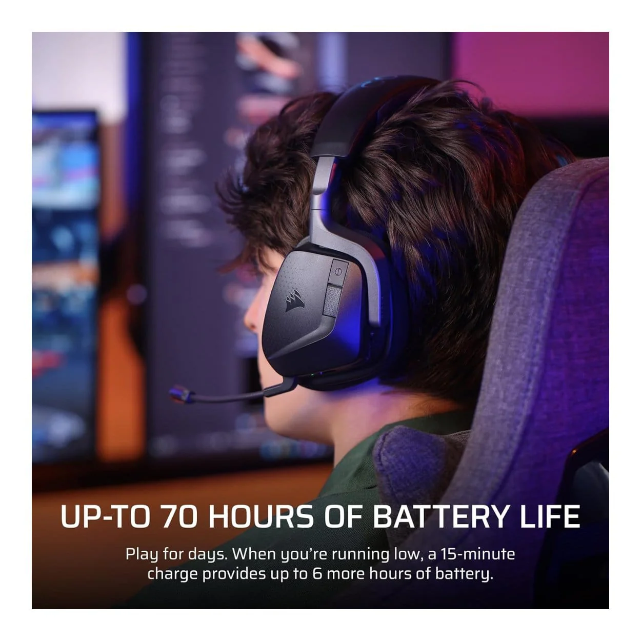 Corsair VOID v2 MAX Wireless Gaming Headset Carbon CA-9011388-WW - Image 8