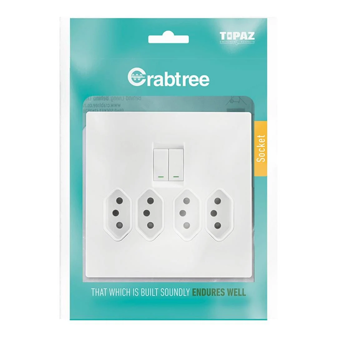 Crabtree Topaz Slimline Compact Socket 15224/601P