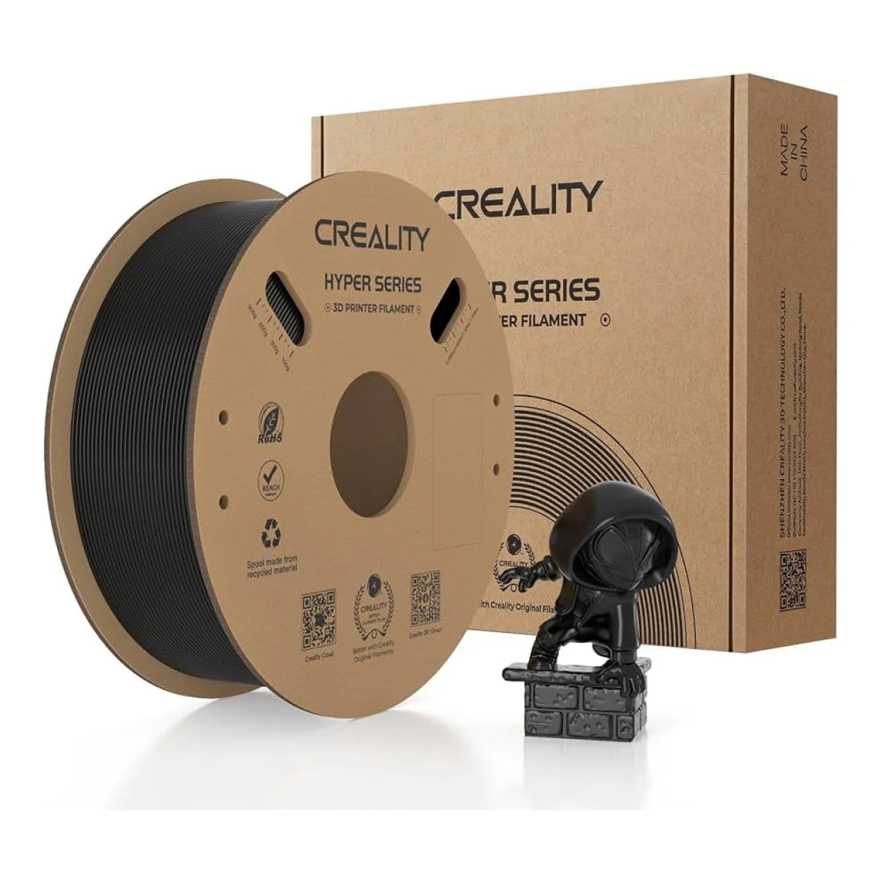 Creality 1.75mm Hyper ABS Filament Black 1KG 3301020042 - Image 2