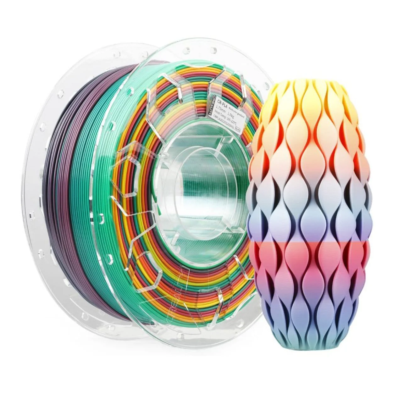 Creality 3D Ender PLA+ Rainbow Filament 1kg 3301010314 - Image 3
