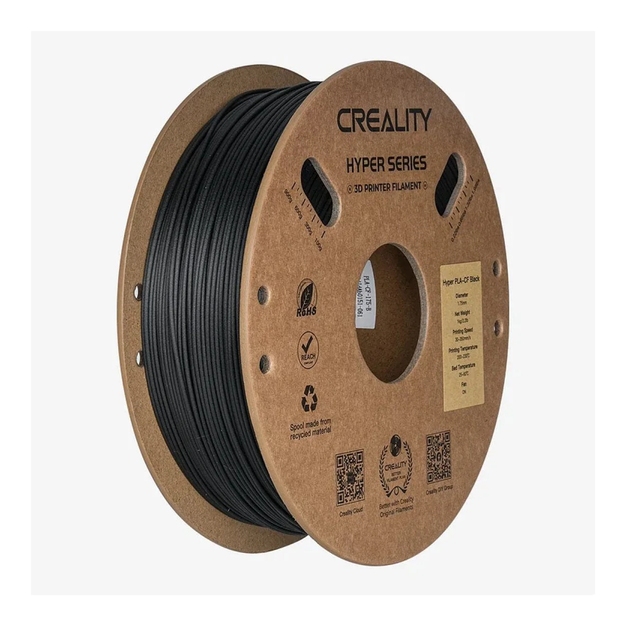 Creality 3D Hyper PLA-CF Carbon Fiber Filament Black 1Kg 3301060015 - Image 4