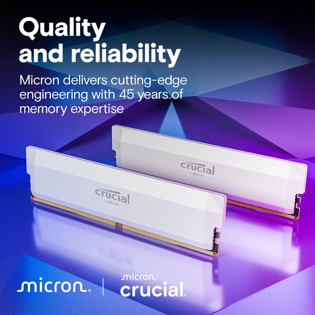 Crucial Pro OC CP2K32G60C40U5W Memory Module 64GB 2 x 32GB DDR5 6000MHz - Image 2