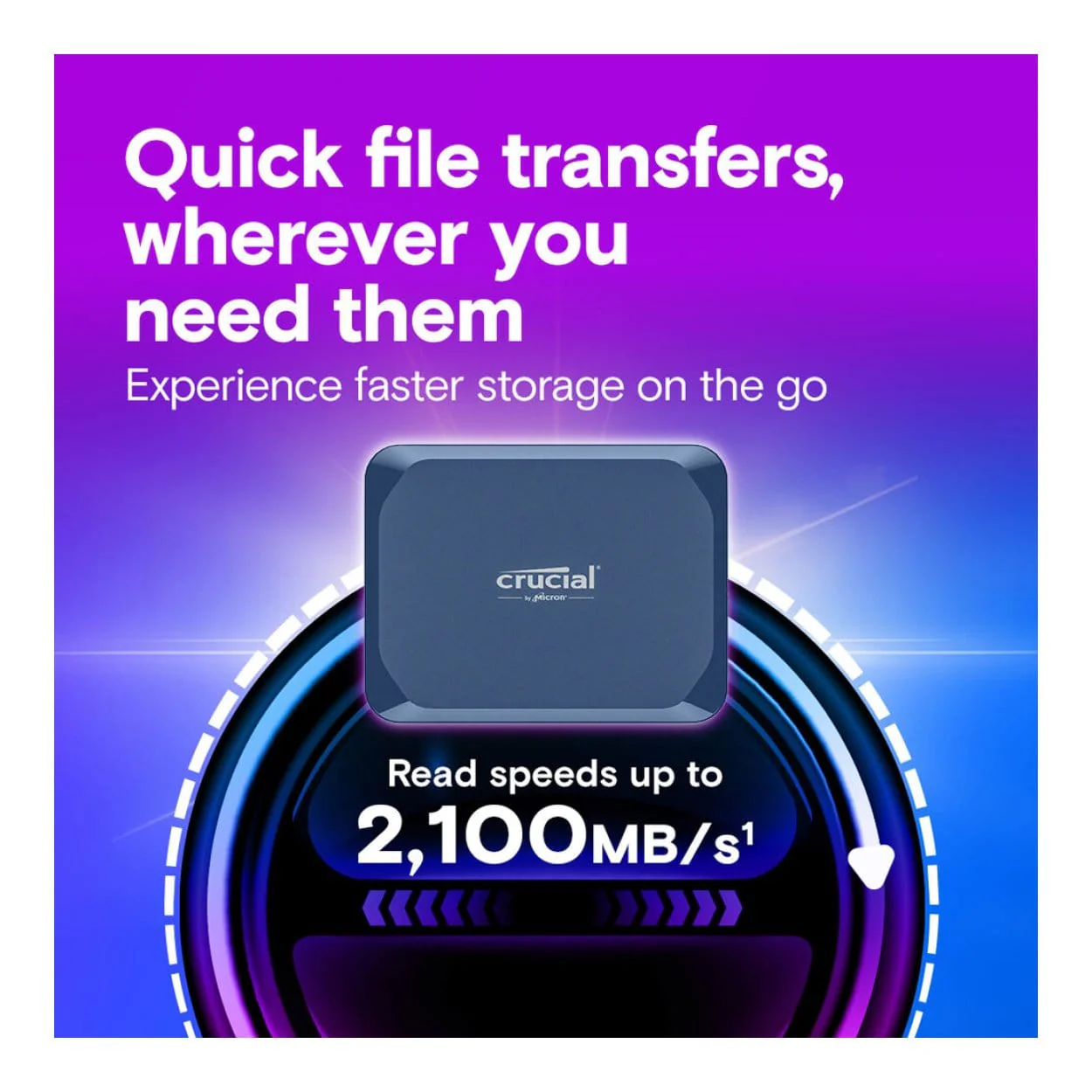 Crucial X10 4TB USB Type-C Blue Portable External SSD CT4000X10SSD9 - Image 5