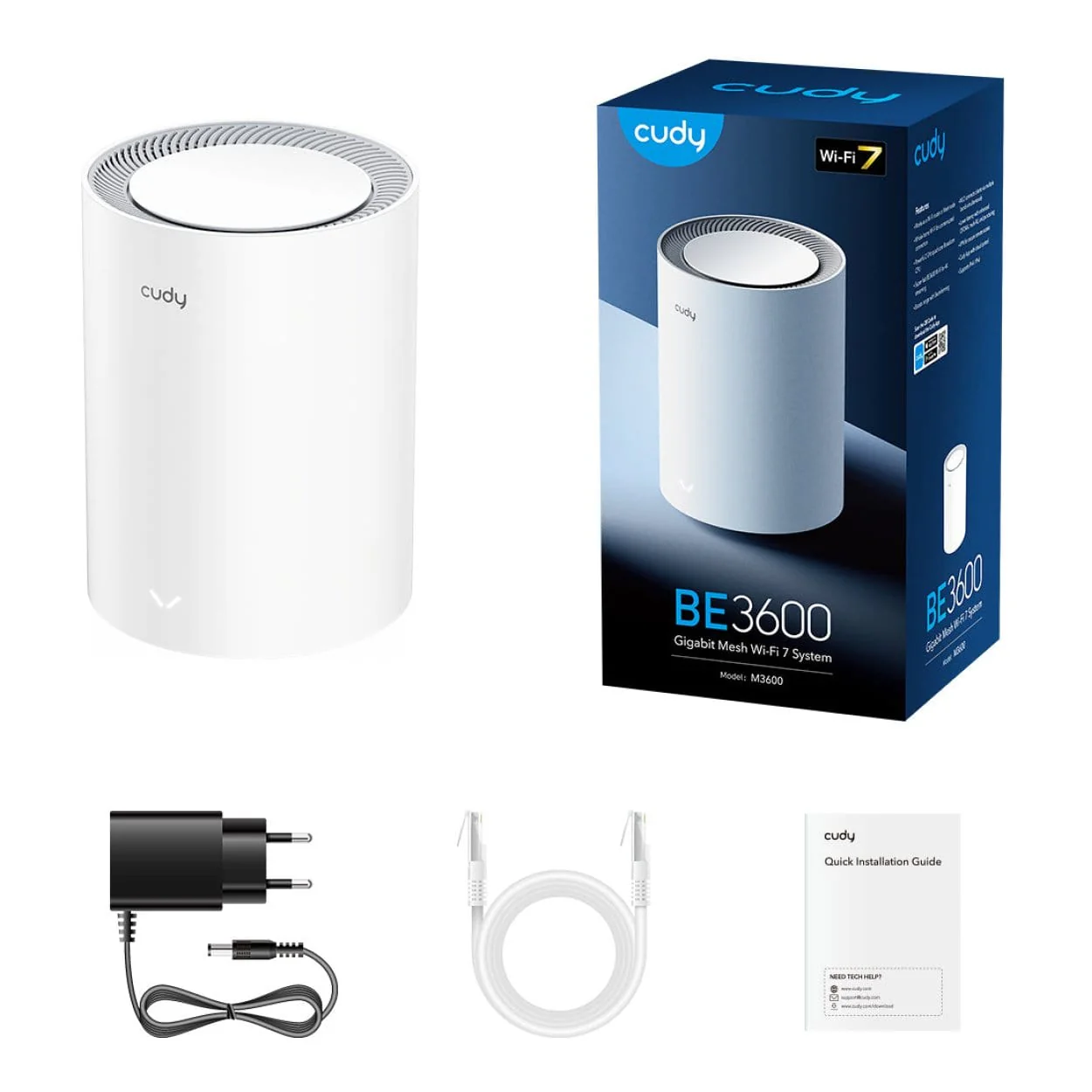 Cudy M3600(1-Pack) BE3600 Dual-band Wi-Fi 7 Mesh Sytem White - Image 4