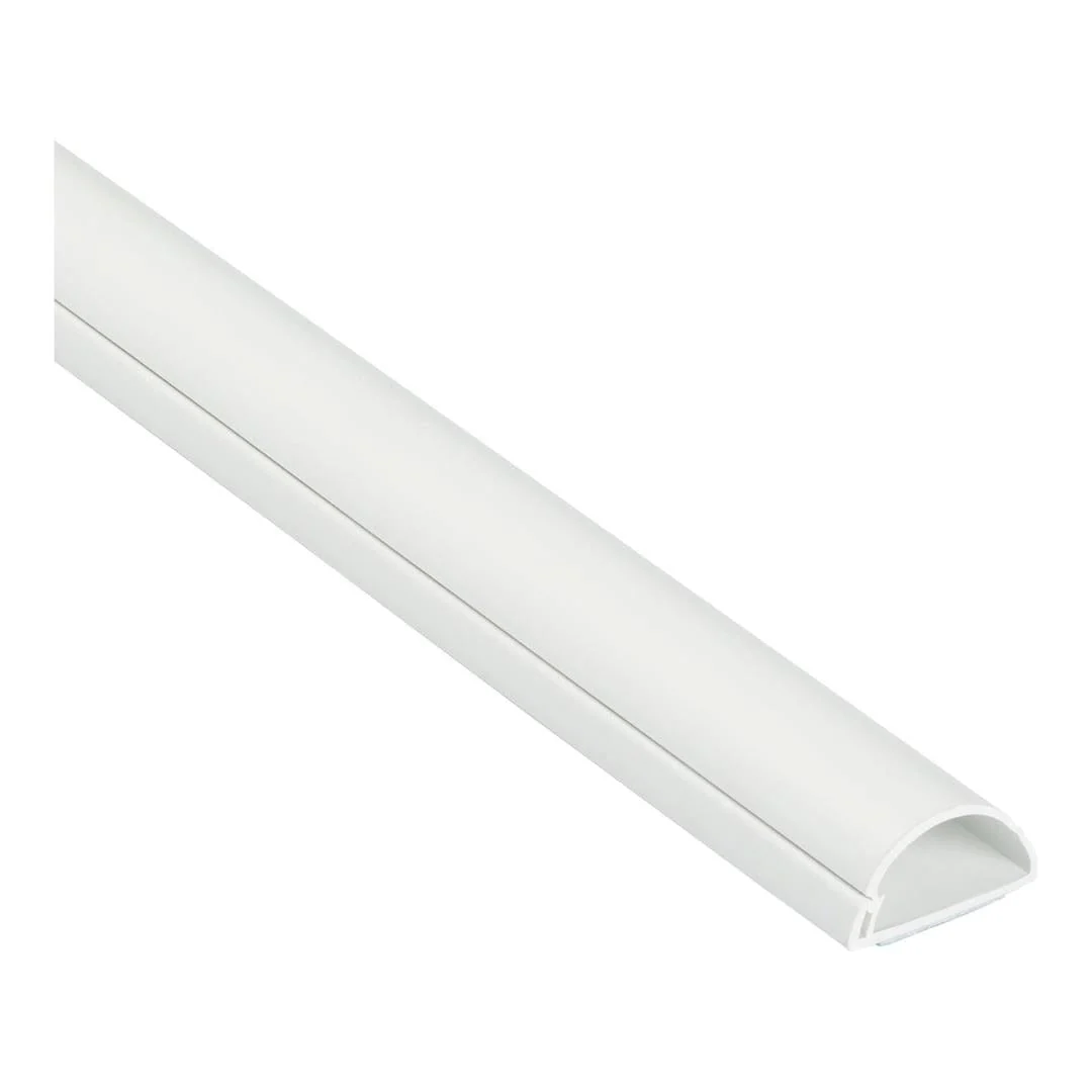 D-Line 30x15mm Half Moon Trunking 2m White D23015WSA