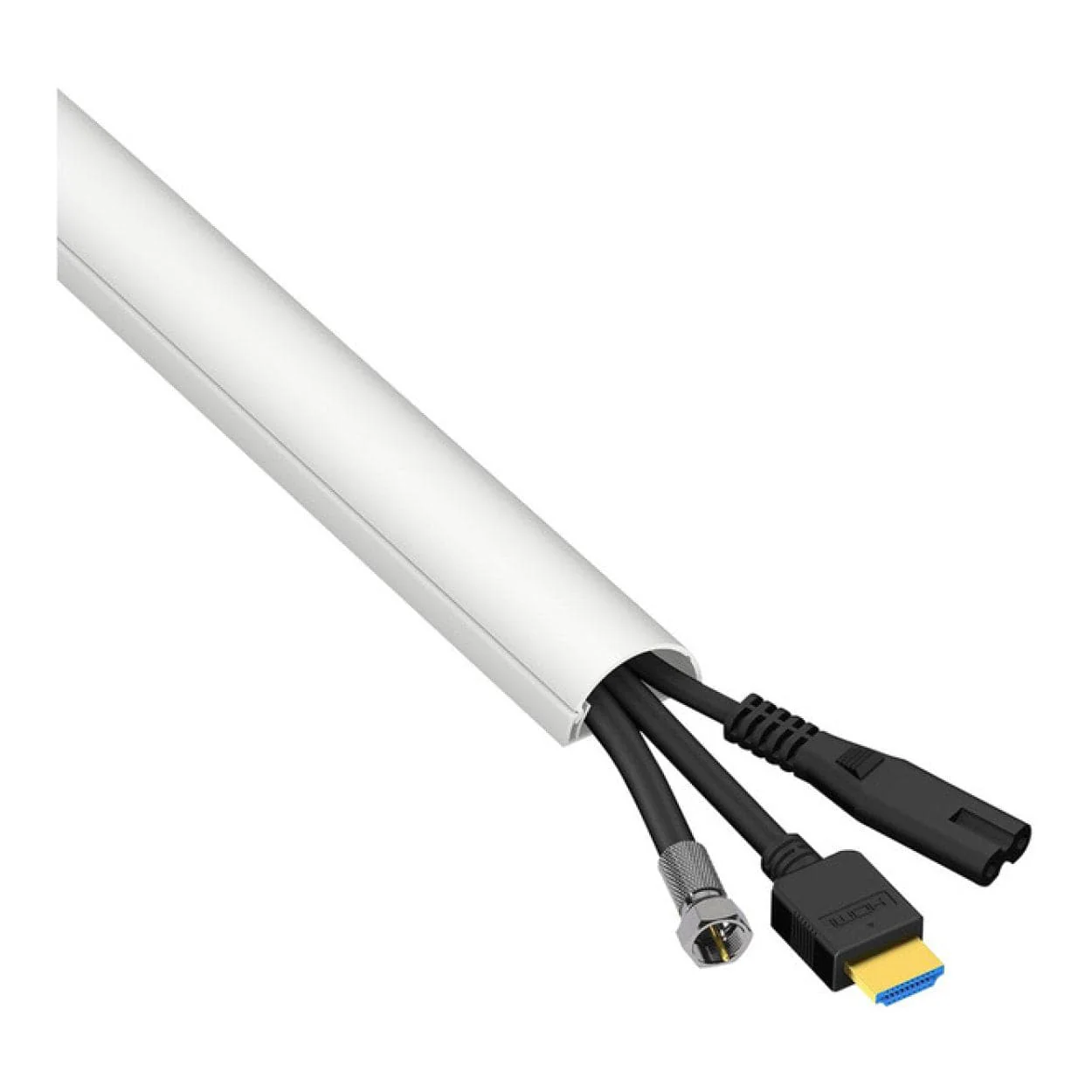 D-Line 30x15mm Half Moon Trunking Kit 1m White D3015W-1MKIT - Image 2