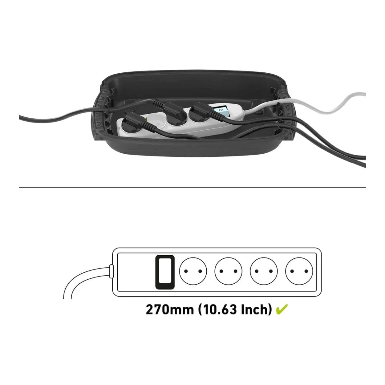 D-Line DOCM001 Outdoor Cable Management Box Black - Image 6
