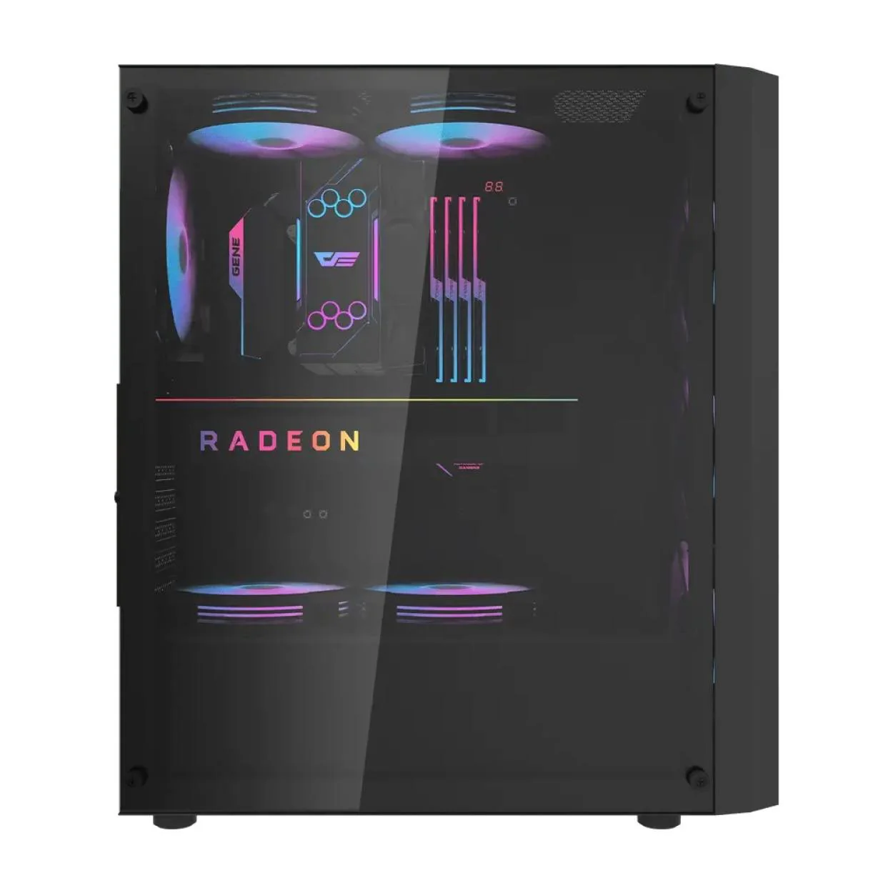 darkFlash DK351 ATX PC Case Black with 4 ARGB Fans - Image 6