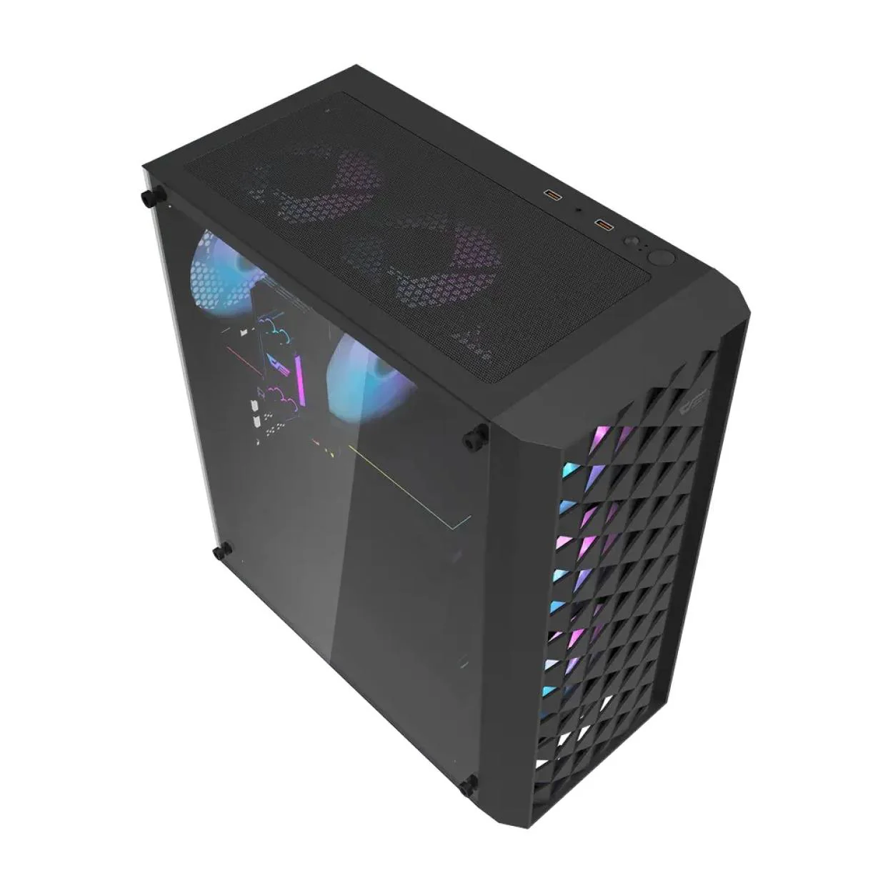 darkFlash DK351 ATX PC Case Black with 4 ARGB Fans - Image 7