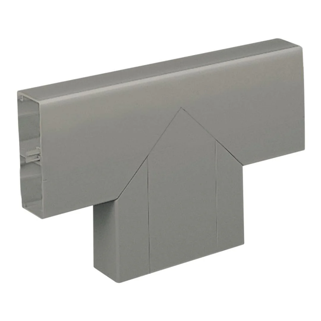 Decorduct 165x55mm Flat Tee Trunking Grey DDT30GR