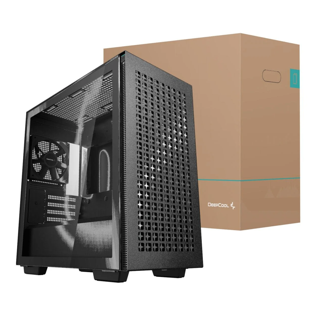 DeepCool CH370 Micro-ATX Gaming PC Case Black R-CH370-BKAGM1-E-1 - Image 6