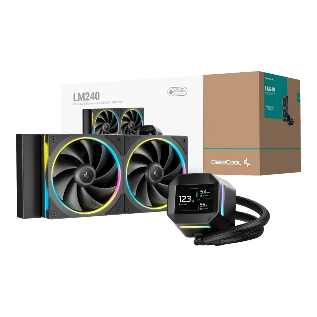 DeepCool LM240 ARGB 240mm AiO CPU Liquid Cooler Black R-LM240-BKDMMC-1 - Image 6