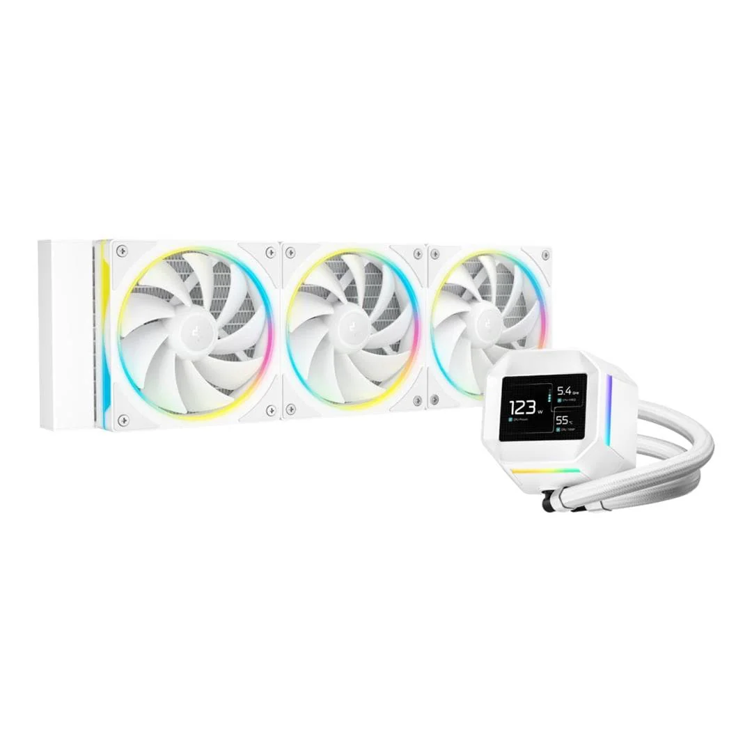 DeepCool LM360 ARGB 360mm AIO CPU Liquid Cooler White R-LM360-WHDMMC-1