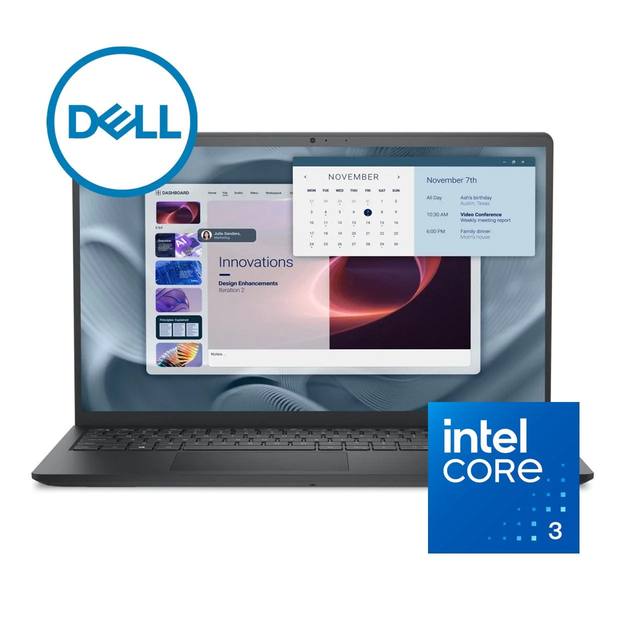 Dell Pro 15 Essential 15.6-inch FHD Laptop - Intel Core 3 100U 512GB SSD 8GB RAM Win 11 Pro - Image 2