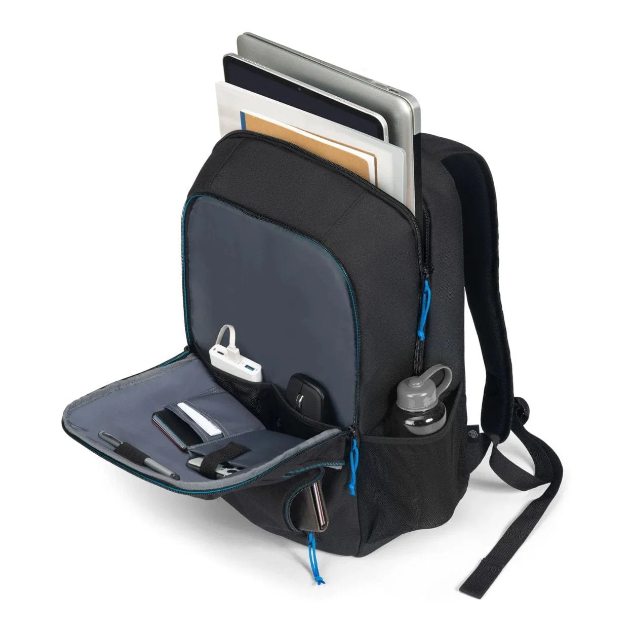 Dicota Spin II 16-inch Notebook BackPack Black and Blue D32117-RPET - Image 5