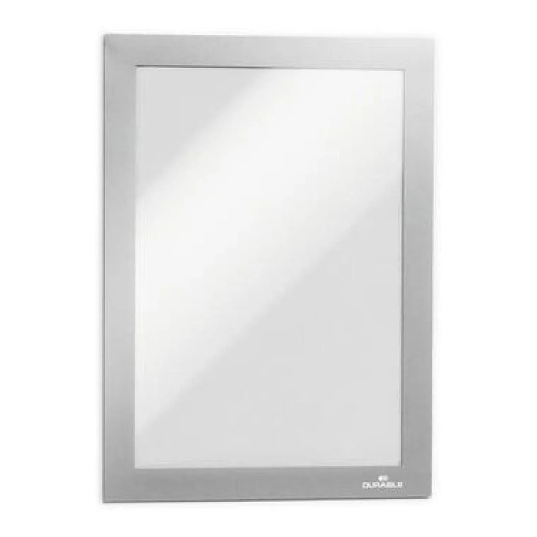 Durable DURAFRAME A3 Self Adhesive Magnetic Signage Frame 2-pack Silver 487323