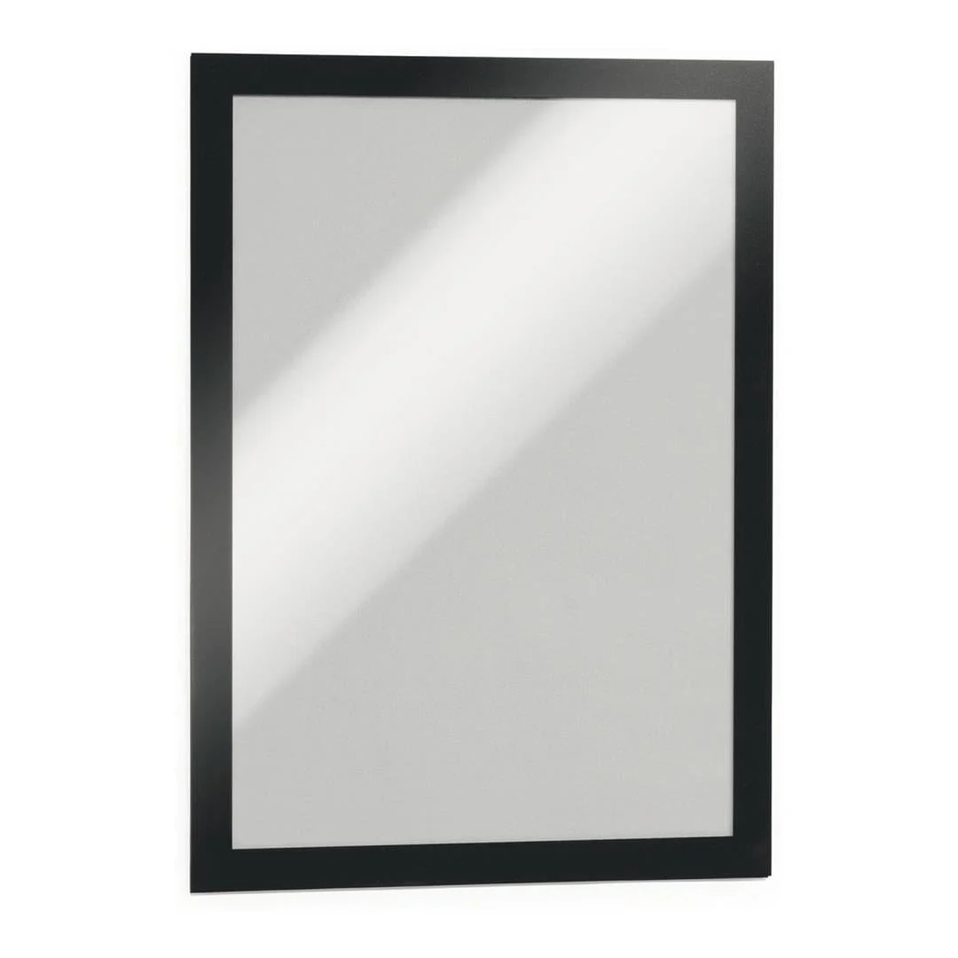 Durable DURAFRAME A4 Self Adhesive Magnetic Signage Frame 2-pack Black 487201