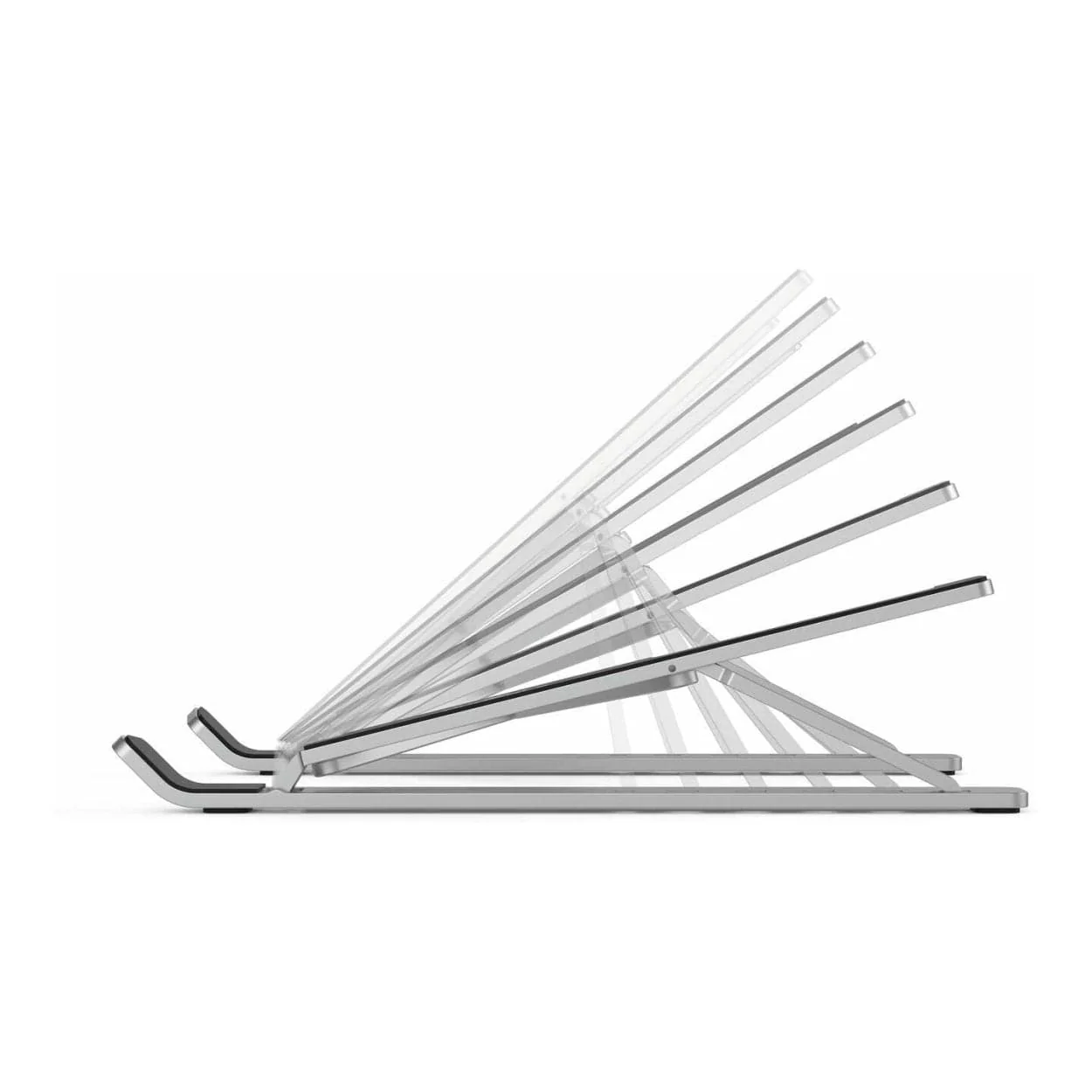 Durable Premium Aluminium Foldable Notebook Stand Silver 505123 - Image 2