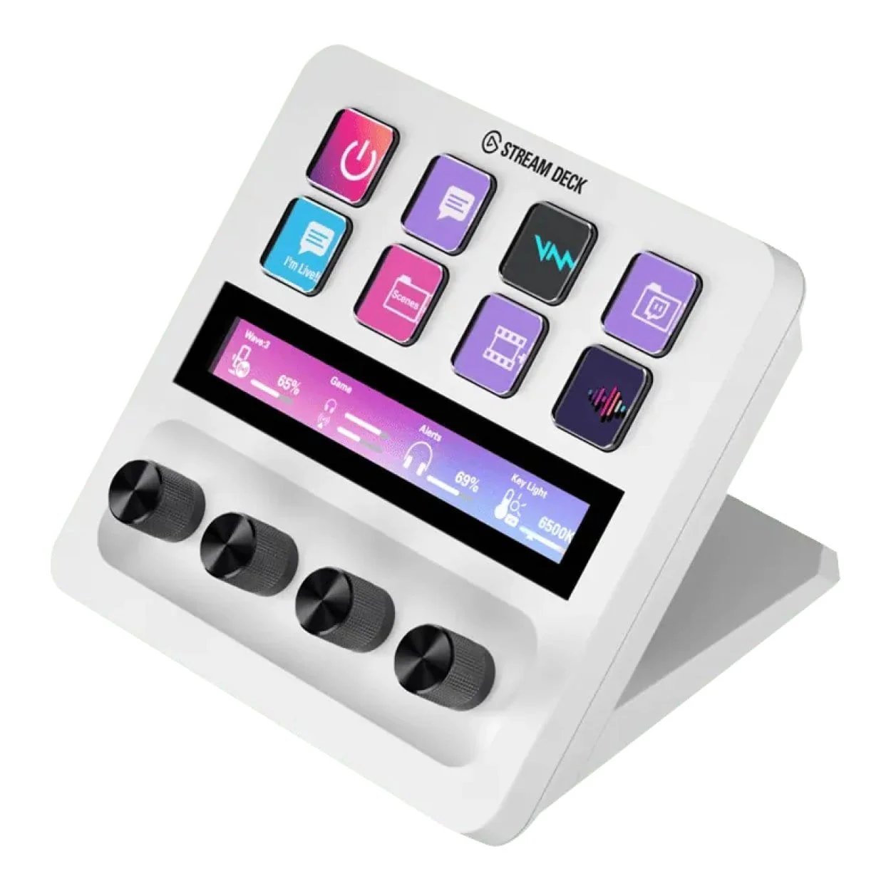 Elgato Stream Deck plus 8-Key LCD USB Studio Controller Keyboard - White 10GBD9911 - Image 2