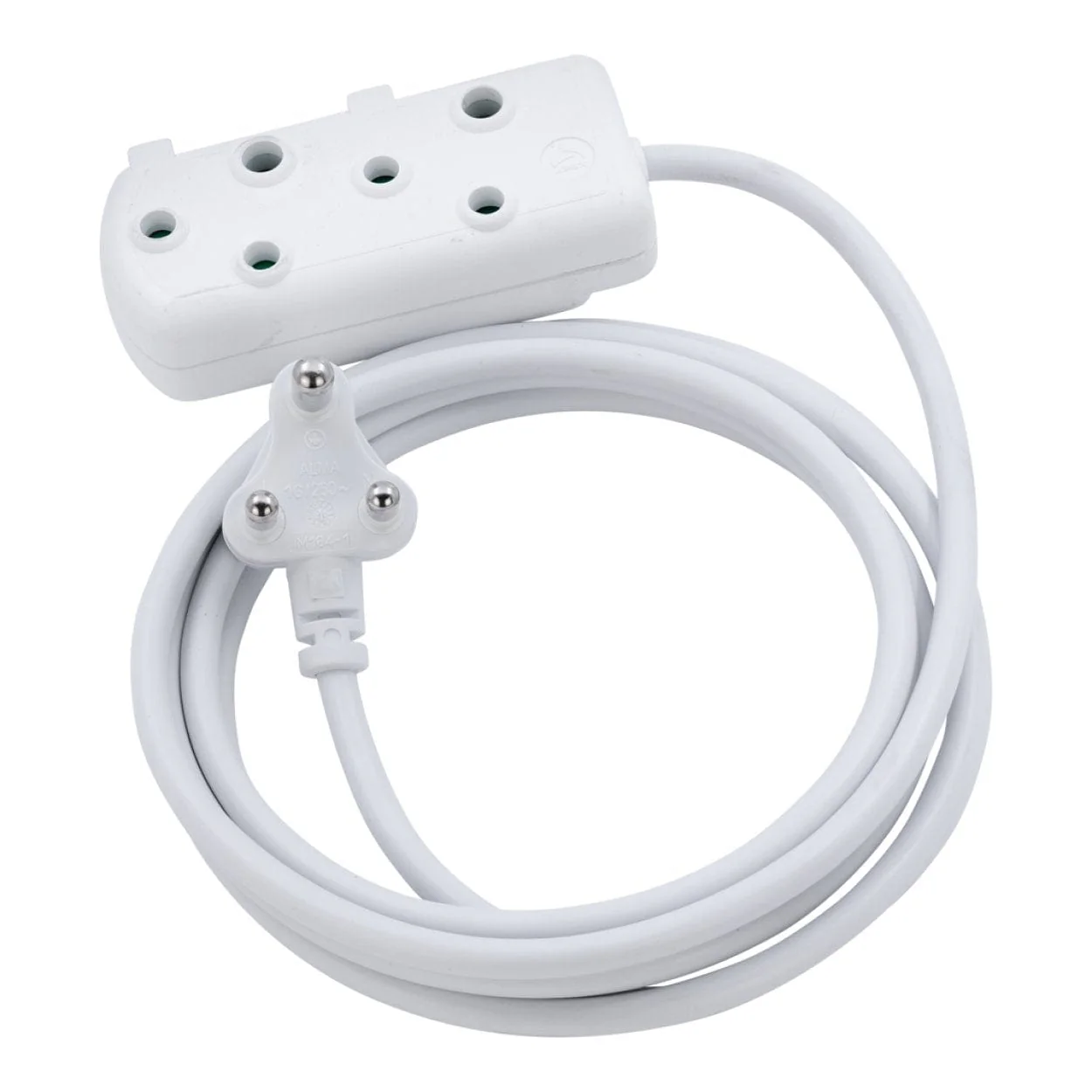 Ellies 20m Side by Side Heavy Duty Extension Lead - White FEHBW2X/20W - Image 2
