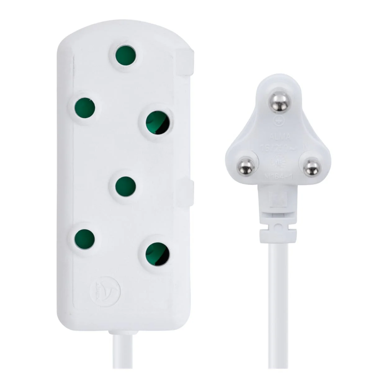 Ellies 20m Side by Side Heavy Duty Extension Lead - White FEHBW2X/20W - Image 3