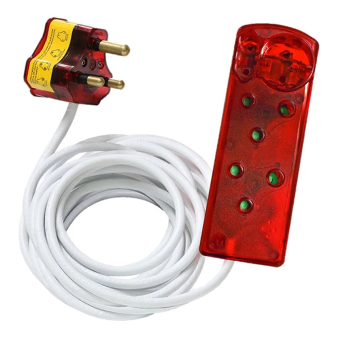 Ellies 3m 4-way High Surge Extension Lead White FBWPX4/3(V1)