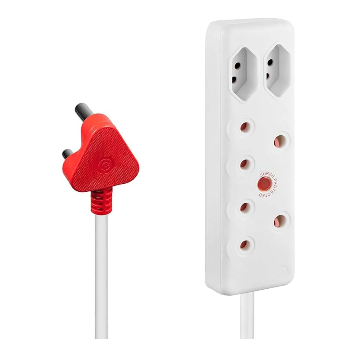 Ellies 5m 4-way Medium Surge Extension Lead White FEE2X/5WS(V2) - Image 2