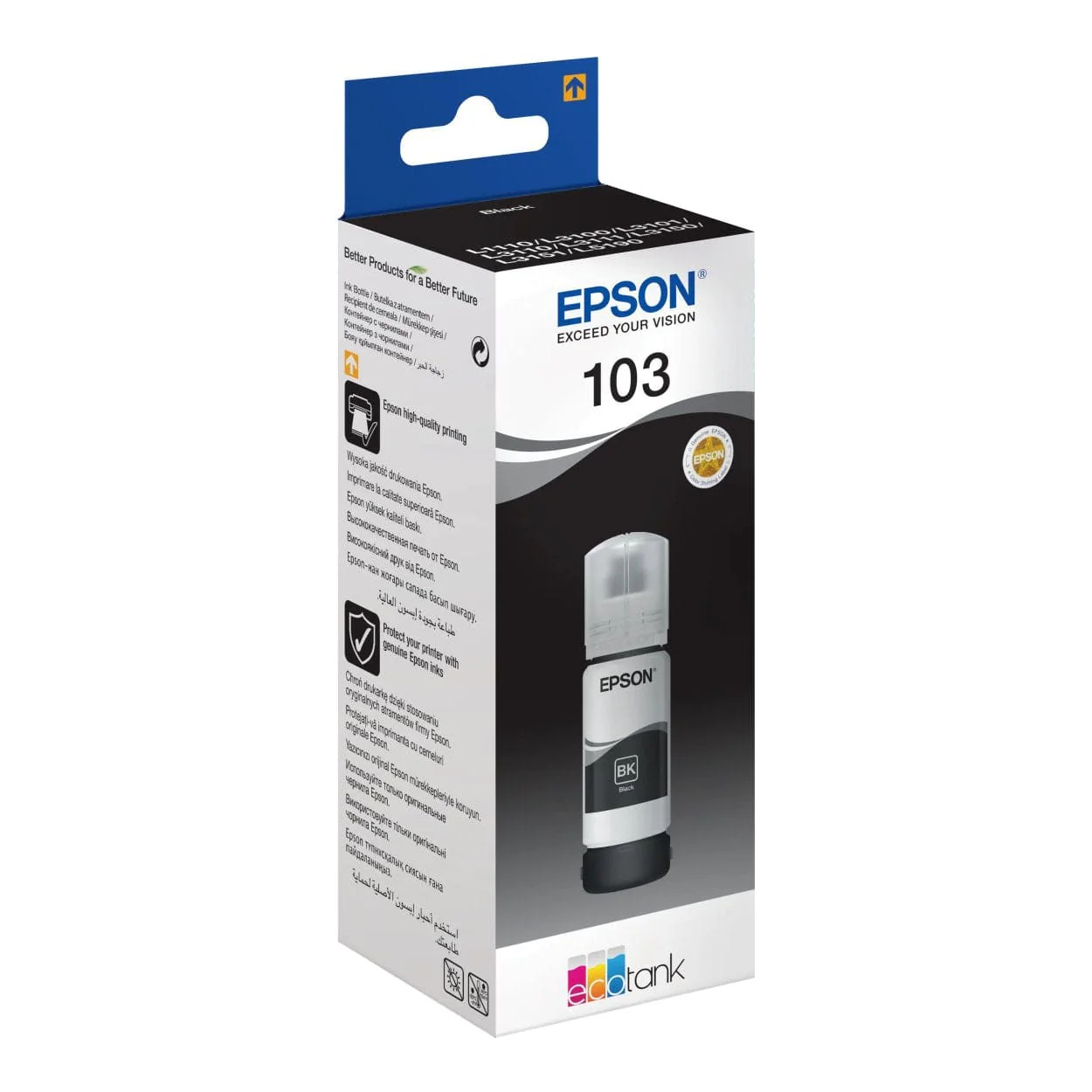 Epson 103 Ink Bottle Black EcoTank Original 65ml Single-pack C13T00S14A - Image 2