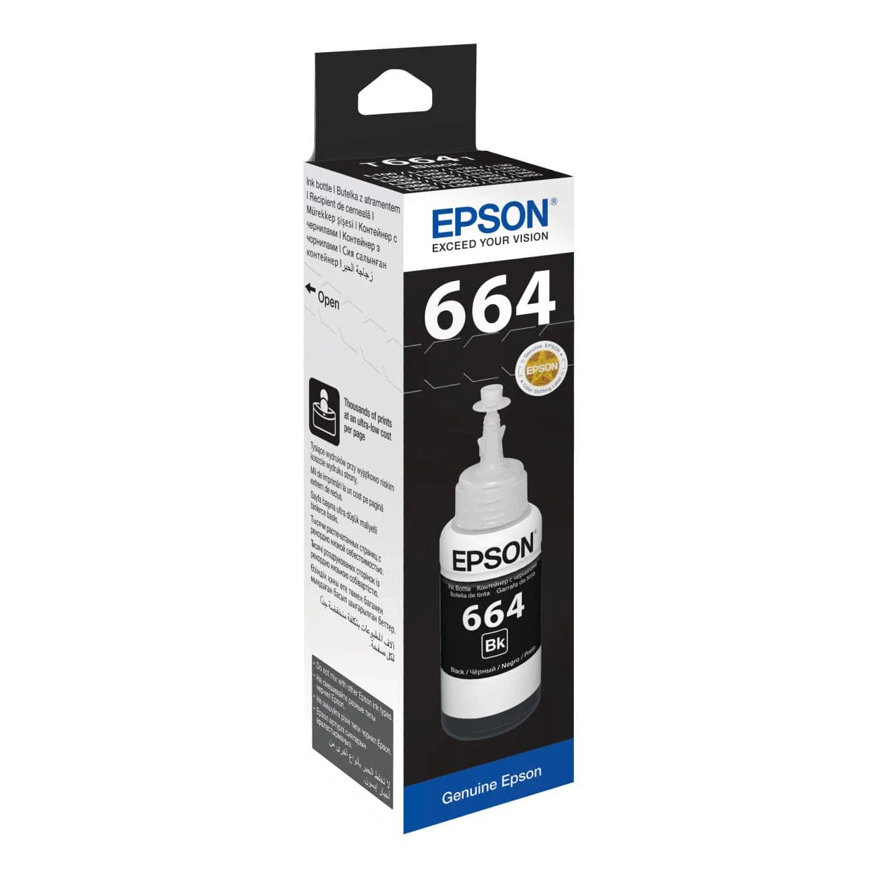 Epson 664 Ink Bottle Black EcoTank Original 70ml Single-pack C13T66414A - Image 2
