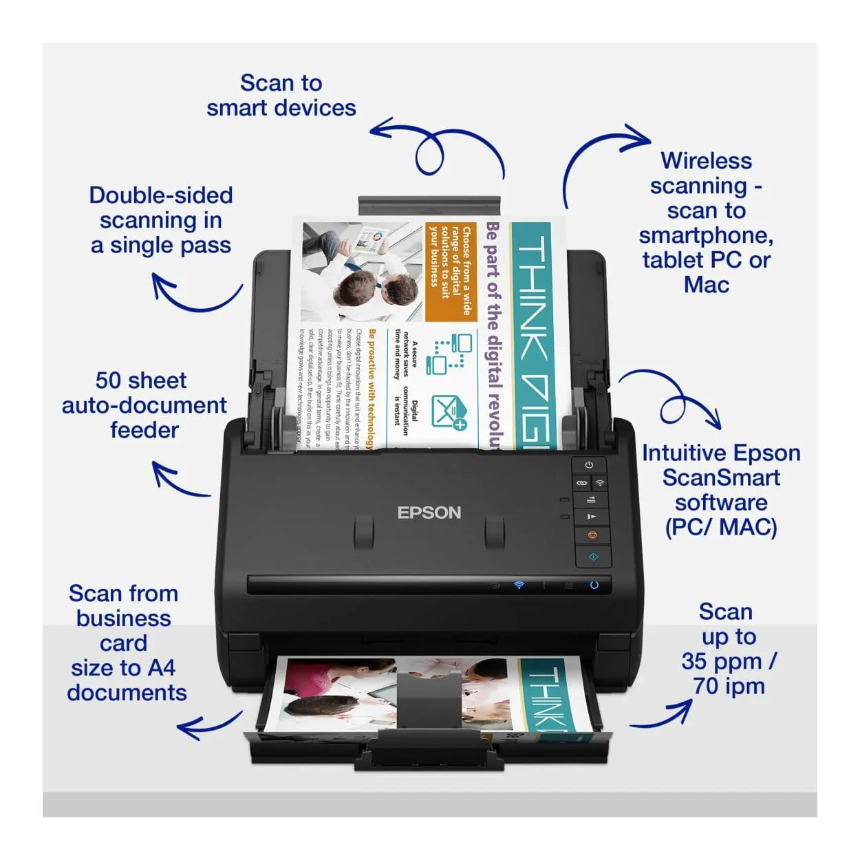 Epson Workforce Es-500wii A4 Scanner B11B263401BA - Image 4