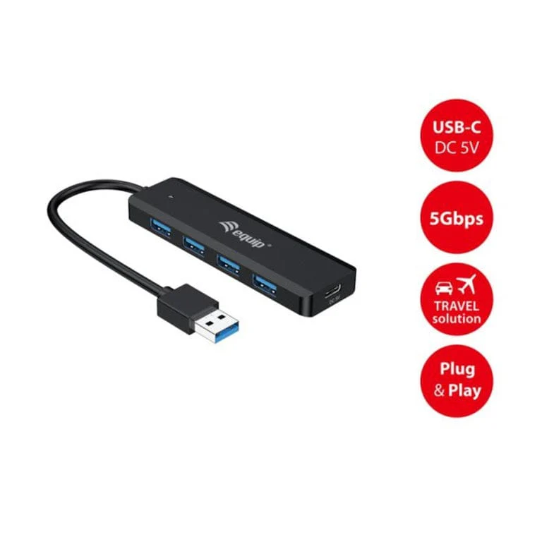 Equip 4-Port USB 3.2 Hub with USB-C Adapter 128959 - Image 4