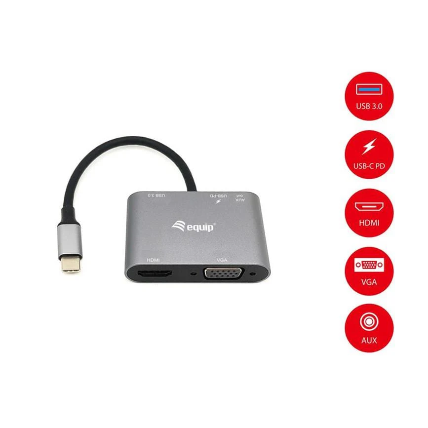 Equip 5-in-1 USB-C Multiport Adapter 133483 - Image 2