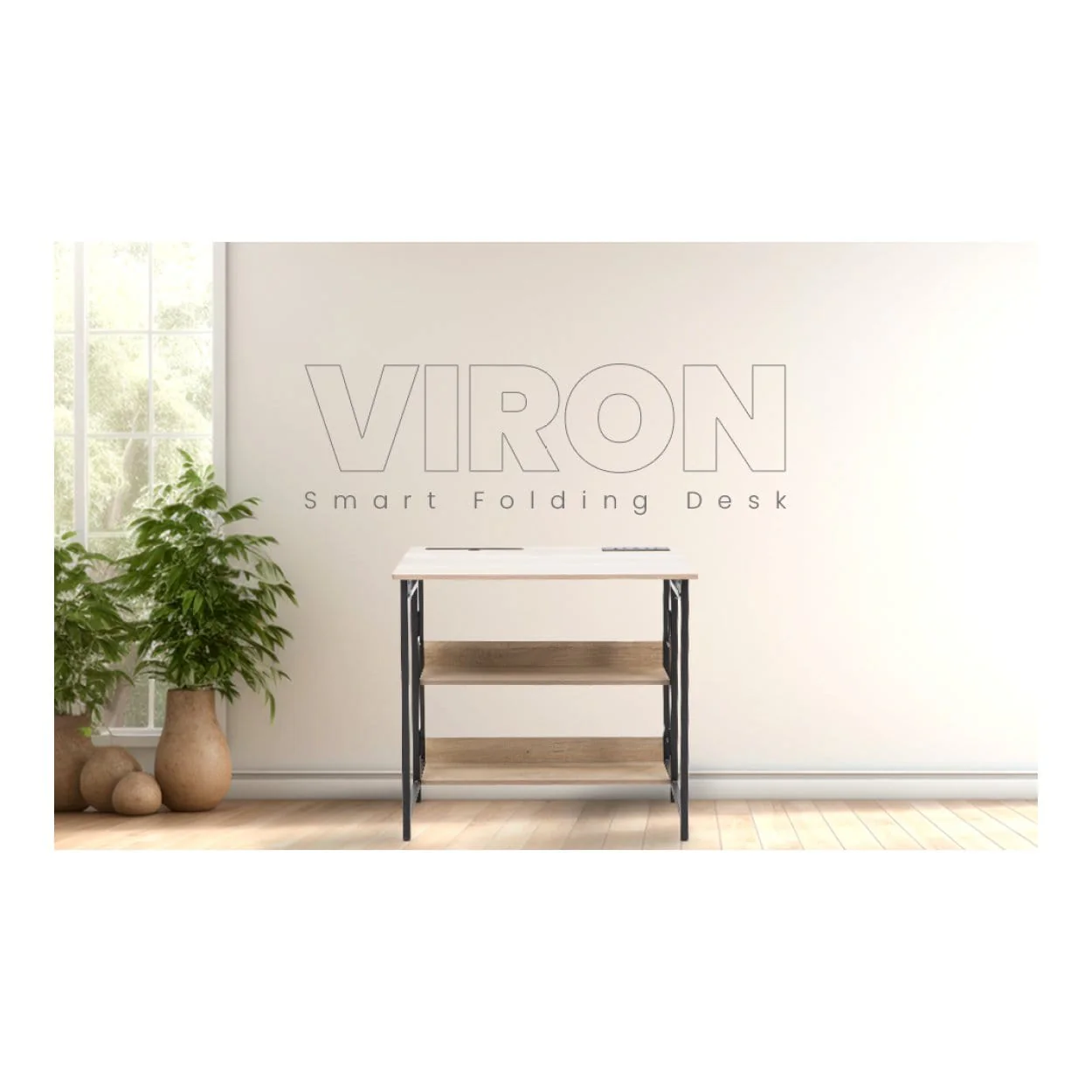 Everfurn Viron Folding Desk FD-OD-SD-11 - Image 10