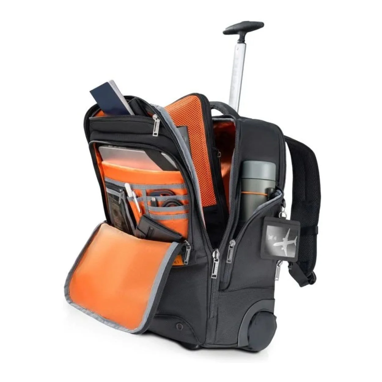 Everki 16-inch Wheeled 123-Eco Notebook Backpack Black and Orange EKP123-ECO - Image 4